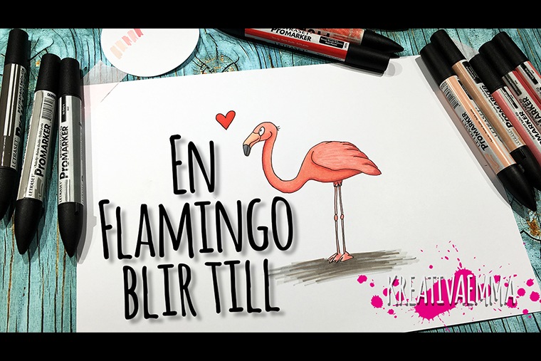flamingo tecknad