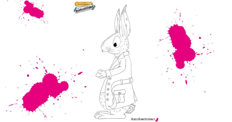 detektiv långöra kanin illustration